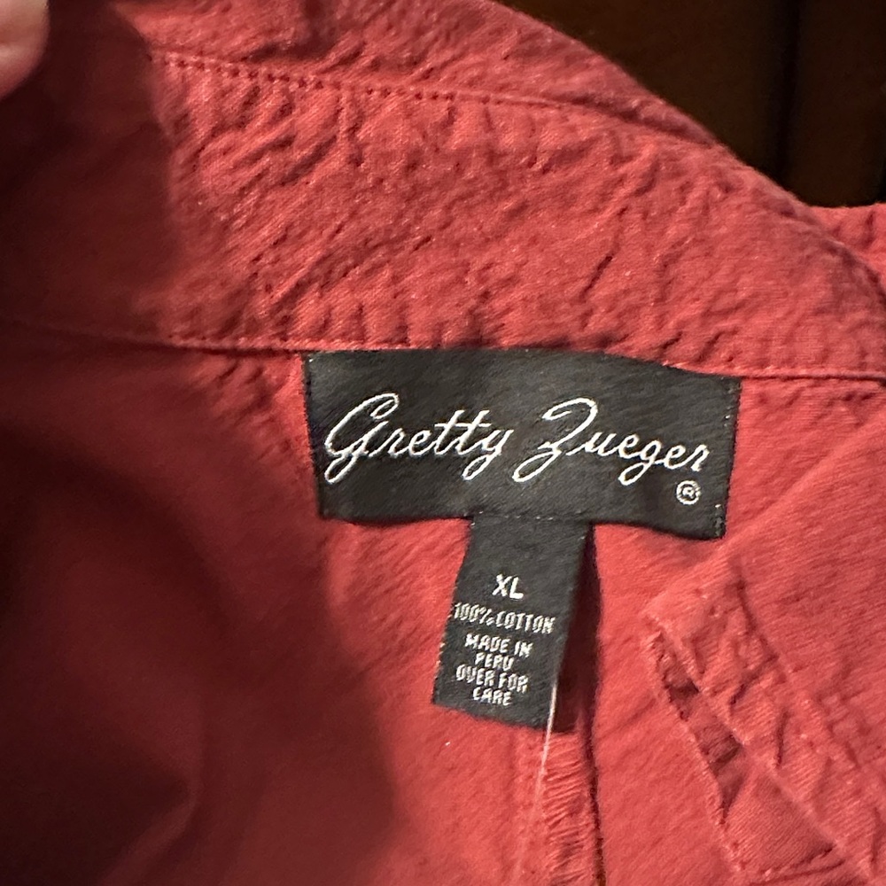 NWT Gretty Zueger Maroon Embroidered Blouse - Women’s XL - Picture 6 of 6